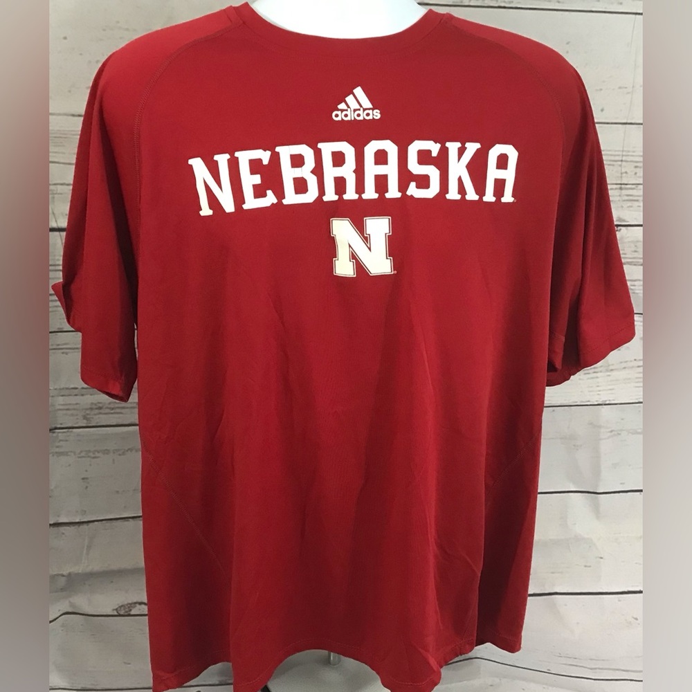 Nebraska Huskers Adidas Climalite Sideline Gear Men’s XL - Gently Worn